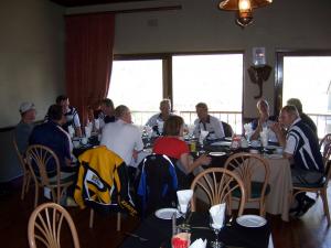 The group at breakfast