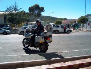 ATM stop in Springbok.: Rather safe than sorry.