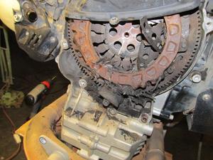 OMG, this is what was in the heart - CATASTROPHIC  failure of the self destructred clutch plate