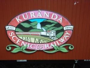 The Kuranda Senic Railway train goes through the most pristeen rain forest