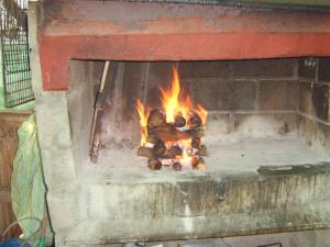 The fire for the crayfish pot