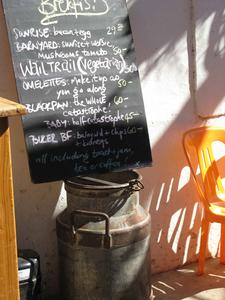 Napier Farmstall: On the breakfast menu, one of the meals is even called a "Biker Breakfast"!